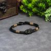 Handmade Paracord Knot Bracelet: Army Green Tactical Jewelry - Image 1