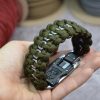 Men's Paracord Bracelet with Knife Buckle - Image 1